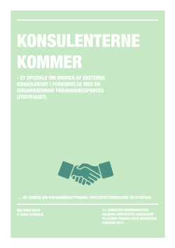 KONSULENTERNE KOMMER - Aalborg Universitet