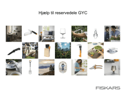 Hj&aelig;lp til reservedele GYC