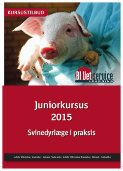 Juniorkursus 2015 - Vetsupport