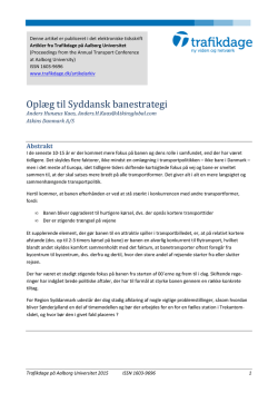 Jernbanestrategi for Region Syddanmark