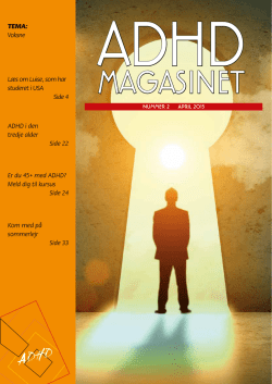 ADHD Magasinet nr. 2. 2015 - ADHD