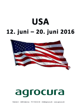 Med Agrocura til USA