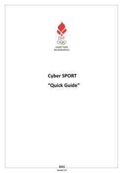 Cyber Sport manual - Dansk Atletik Forbund
