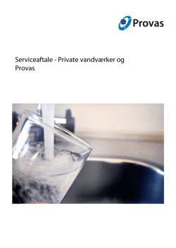 Serviceaftale - Private vandværker og Provas