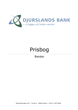 Prisbog - renter - Djurslands Bank