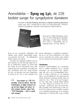 Syng og Lyt, de 228 bedste sange for syngelystne danskere