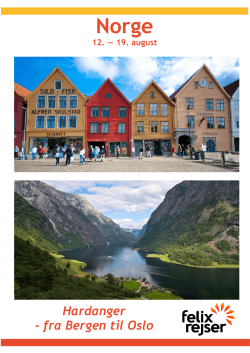 Hardanger - fra Bergen til Oslo