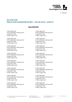 NULTEKSTER - Dansklærerforeningen