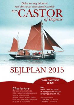Sejlplan 2015 - Castor af Bogense