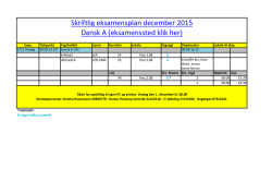 HF/GS skriftlig eksamensplan december 2015