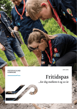 Fritidspas 2015-2016 - Frederikssund Kommune
