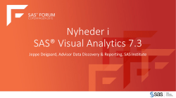 Nyheder i SAS® Visual Analytics 7.3