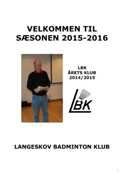 KLIK HER - Langeskov Badminton Klub