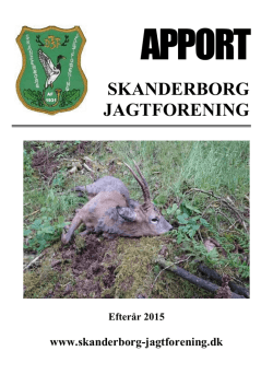 Efterår 2015 - Skanderborg Jagtforening