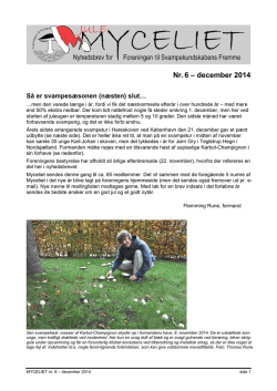 Nr.6 – december 2014 - Foreningen til Svampekundskabens Fremme