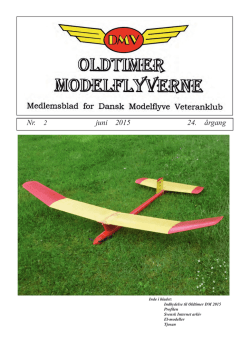 Oldtimeren 2-2015 - Dansk Modelflyve Veteranklub