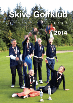 Årsskrift 2014 - Skive Golfklub