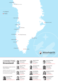 Map of Greenland with Airports and Contacts