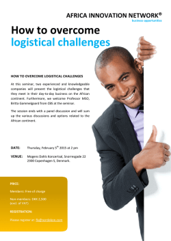 How to overcome logistical challenges