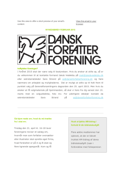 Februar 2015 - Dansk Forfatterforening