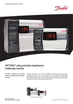 OPTYMA™ -plug and play-regulatoren holder - Air