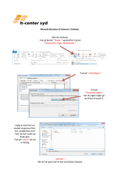 Vejledning til at fjerne autosvar i Outlook ved fejl - IT
