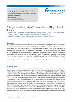 A Cognitive Analysis of Truck Drivers` Right-hand