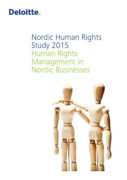 Nordic Human Rights Study 2015 Human Rights