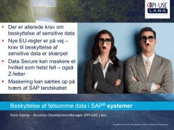 Beskyttelse af følsomme data i SAP® systemer