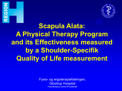 Scapula Alata: description of a physical therapy program and its