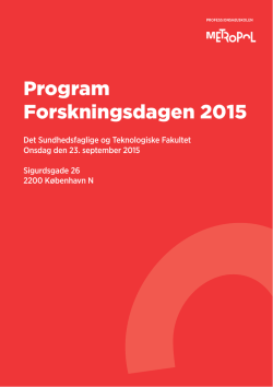 Program Forskningsdagen 2015