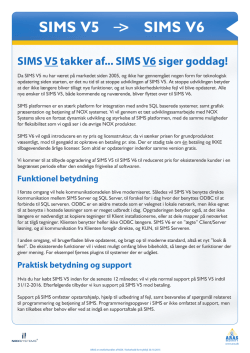 SIMS V5 --> SIMS V6