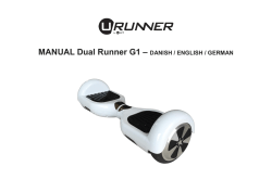 MANUAL Dual Runner G1 – DANISH / ENGLISH