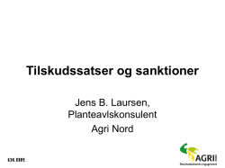 Tilskudssatser og sanktioner - Jens B. Laursen