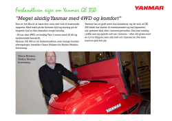 Forhandleren siger om Yanmar GE 350: