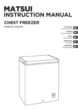 instruction manual chest freezer
