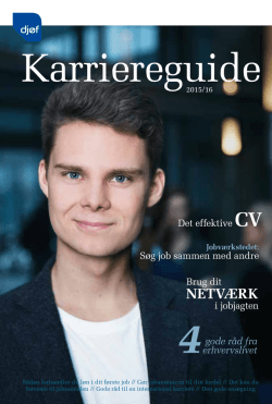 for pdf-version af Djøf Karriereguide 2015/16