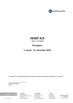 HENEF A/S - CVR på Virk