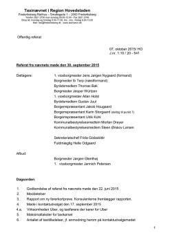 Referat fra nævnets møde den 30. september 2015