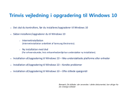 Trinvis vejledning i opgradering til Windows 10