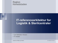IT-referencearkitektur for Logistik & Sterilcentraler