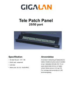 Tele Patch Panel - Lan-Com