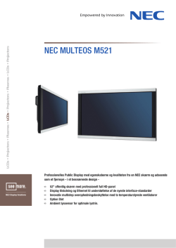 NEC MULTEOS M521 - NEC Display Solutions Europe