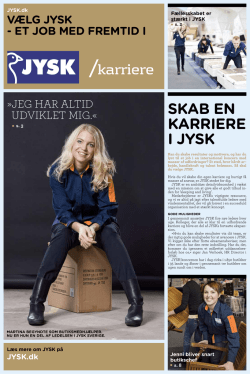 SKab en Karriere i JYSK /karriere