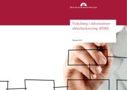Vejledning i informationssikkerhedsstyring (ISMS)