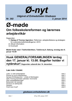 Ø-nyt 302 januar 2015 - Enhedslisten | Gladsaxe