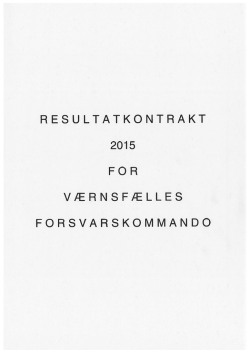 VFK - Resultatkontrakt 2015