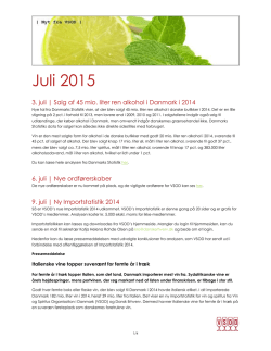 Juli 2015 - Vin og spiritus organisation i Danmark