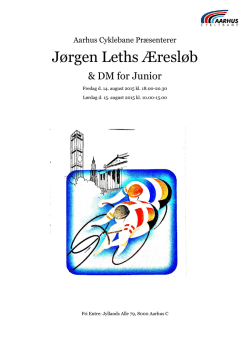 Program Jørgen Leths Æresløb & DM for Junoir