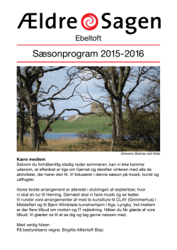 Sæsonprogram 2015-2016